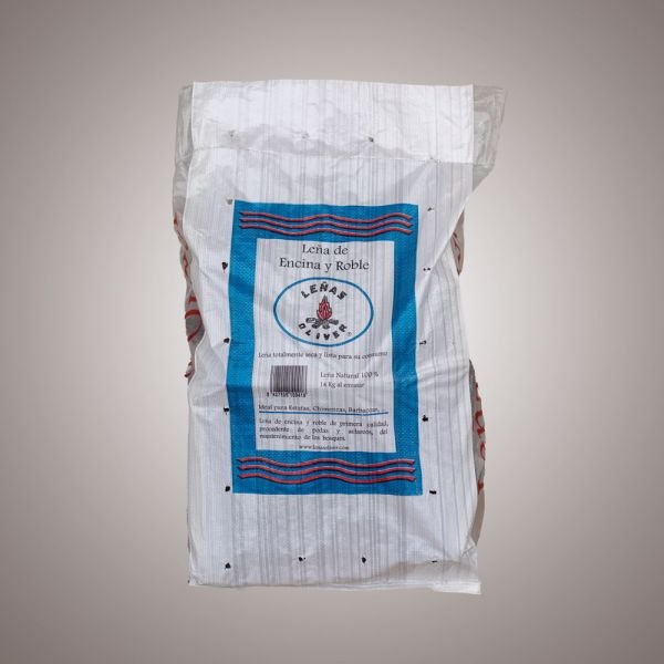 saco_lena_encina_y_roble_14kg.jpg Leña de Encina y Roble 14 kg para Chimenea y Barbacoa - Imagen 1